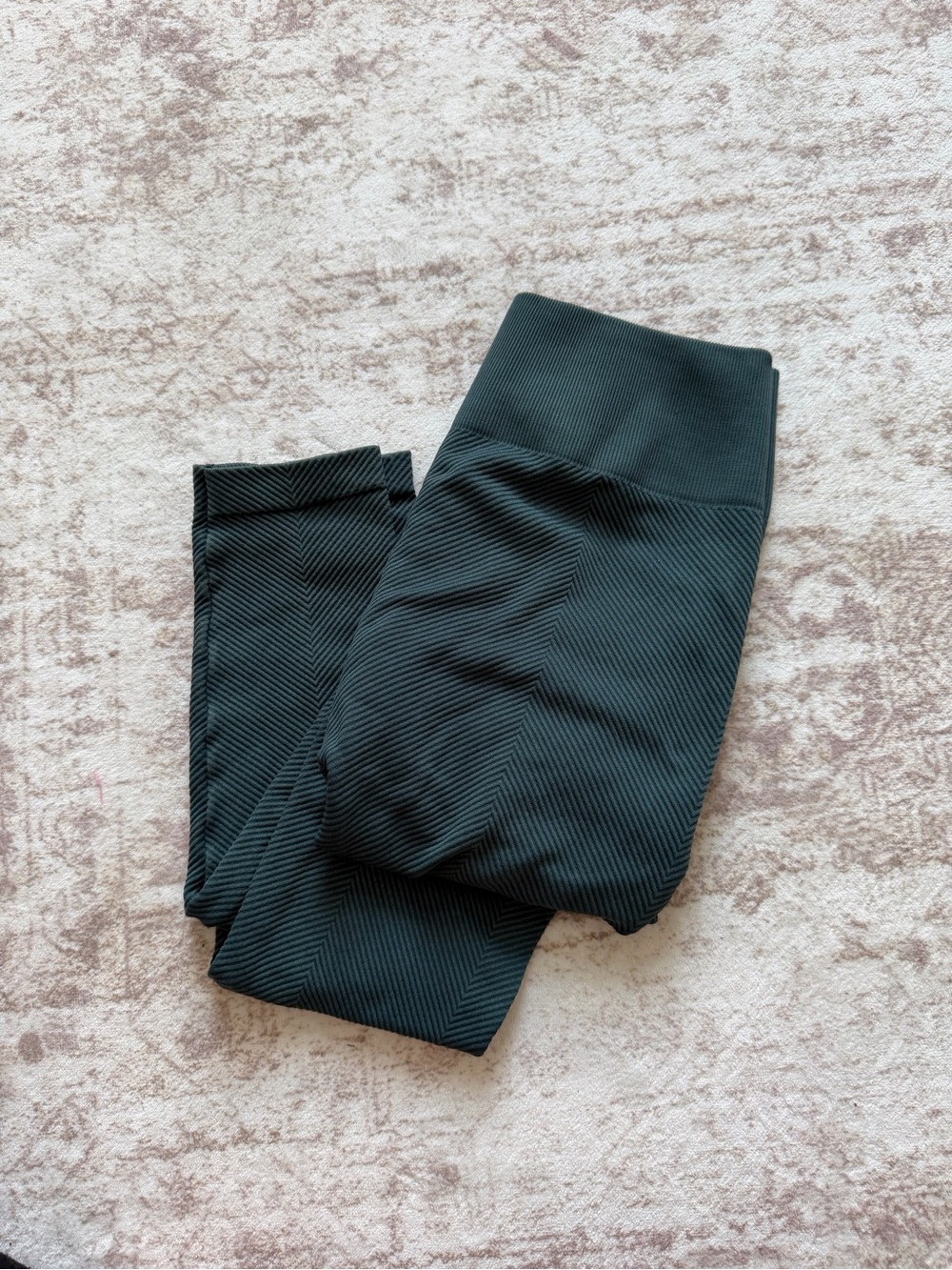 Nikibiki Ribbed High-Waist Leggings in Deep Teal